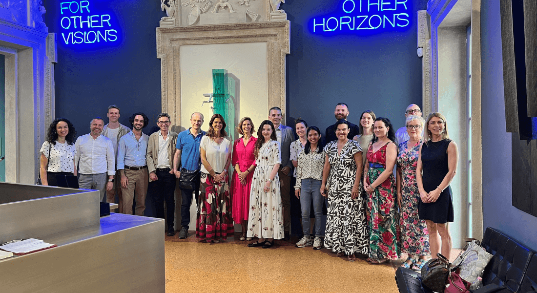 ADVANCE members pose in a group photo at Palazzo Maffei Casa Museo