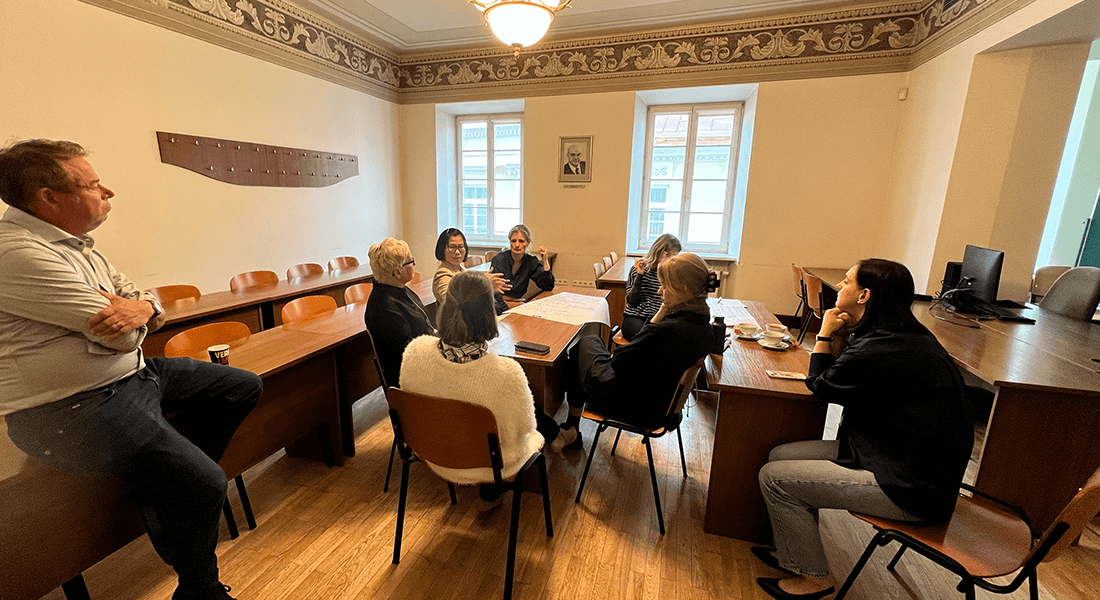Group discussion during the brainstorming session